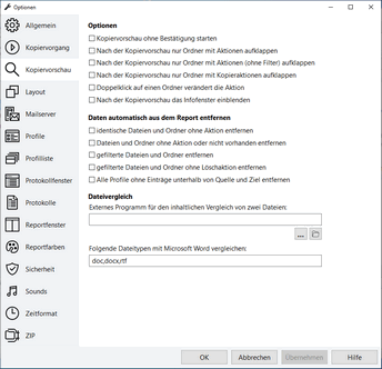 AllSync Optionen