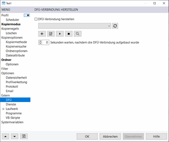 AllSync Profileigenschaften - DFÜ-Verbindung herstellen